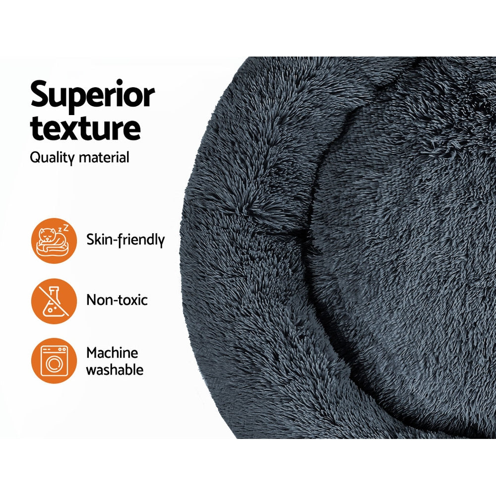 i.Pet Pet Bed Dog Cat 110cm Calming Extra Large Soft Plush Dark Grey (FREE AU SHIPPING)