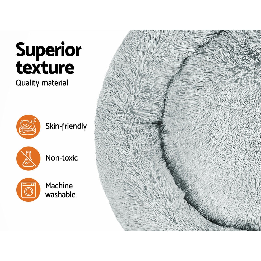 i.Pet Pet Bed Dog Cat 110cm Calming Extra Large Soft Plush Light Grey (FREE AUSHIPPING)