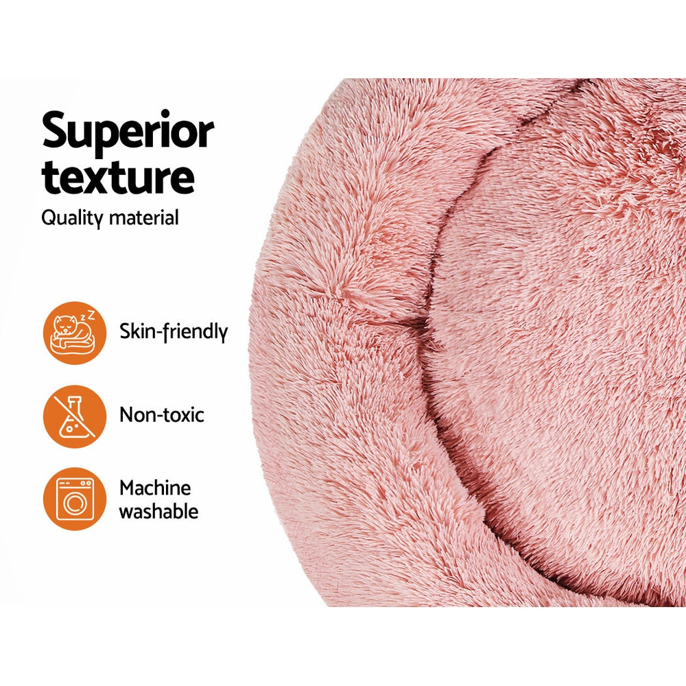 i.Pet Pet Bed Dog Cat 110cm Calming Extra Large Soft Plush Pink (FREE AU SHIPPING)
