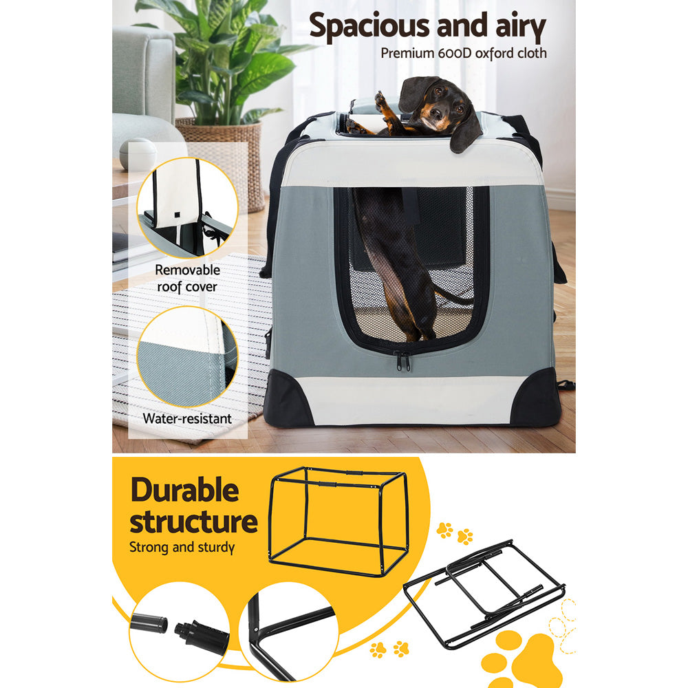i.Pet Pet Carrier Soft Crate Dog Cat Travel 90x61CM Portable Foldable Car 2XL (FREE AU SHIPPING)