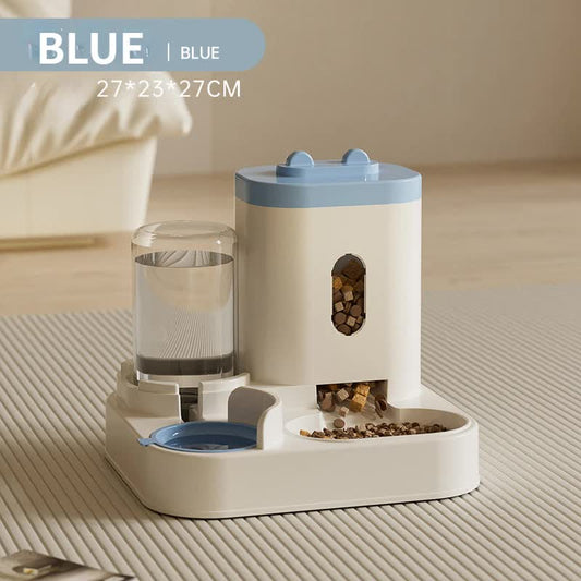 Blue Automatic Pet Feeder and Water Dispenser (FREE SHIPPING) - Smart Dog Bowl & Cat Feeder, Universal Pet Feeding Station, Electric Pet Water Fountain