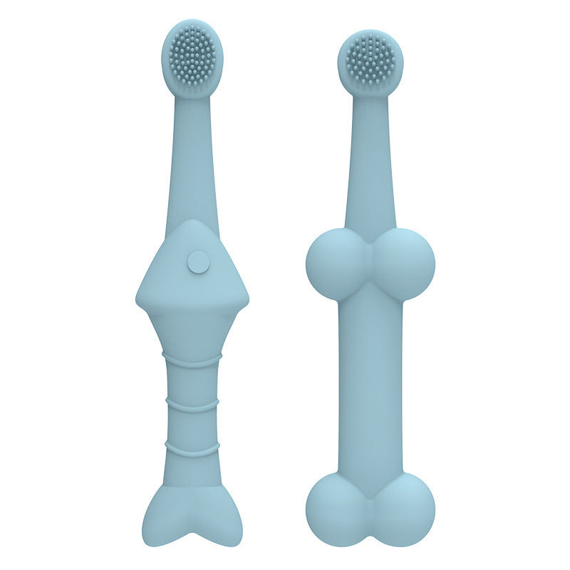 6 x Silicone Pet Toothbrush (3 Fish shape and 3 Bone shape) Healthy Teeth & Gums for Dogs & Cats