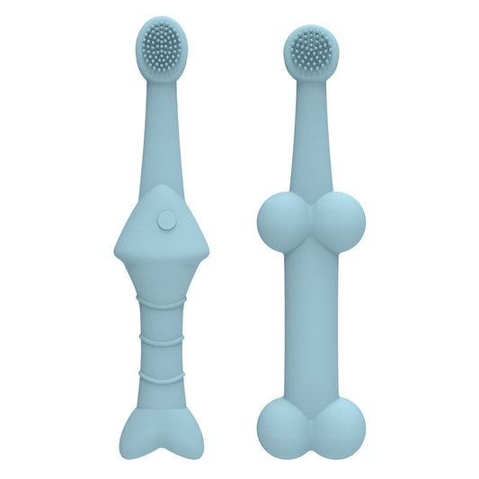 6 x Silicone Pet Toothbrush (3 Fish shape and 3 Bone shape) Healthy Teeth & Gums for Dogs & Cats