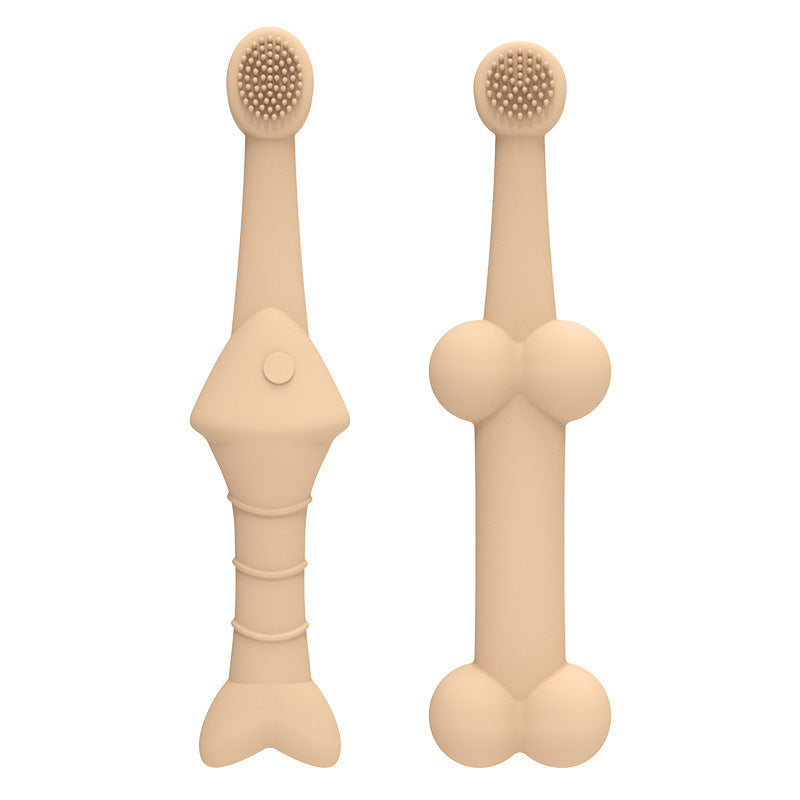 6 x Silicone Pet Toothbrush (3 Fish shape and 3 Bone shape) Healthy Teeth & Gums for Dogs & Cats