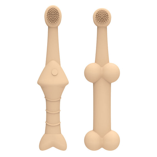 6 x Silicone Pet Toothbrush (3 Fish shape and 3 Bone shape) Healthy Teeth & Gums for Dogs & Cats